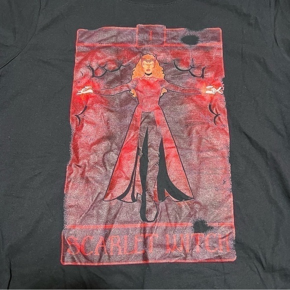 Marvel Wanda Maximoff / Scarlet Witch Women’s Black Tee (Sz XXL) - Picture 3 of 9